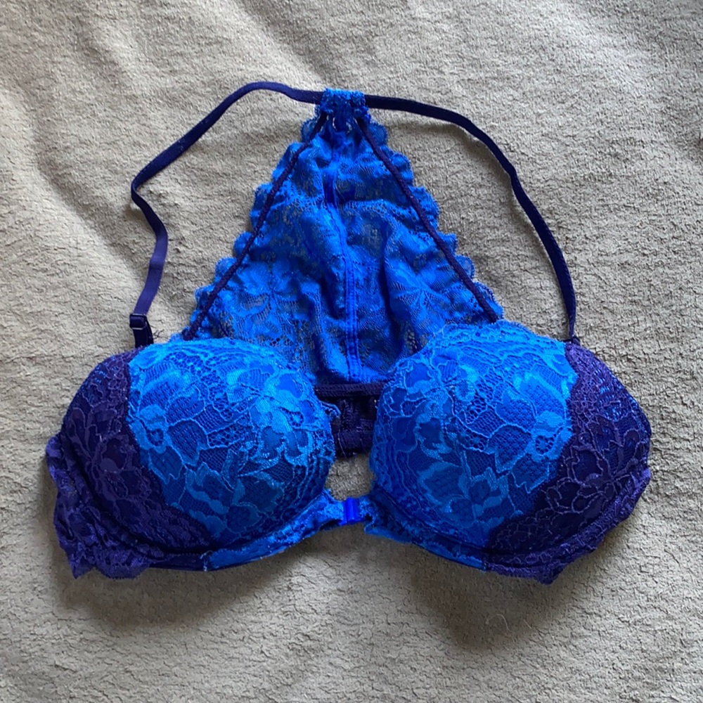 PINK racer back front closure push up